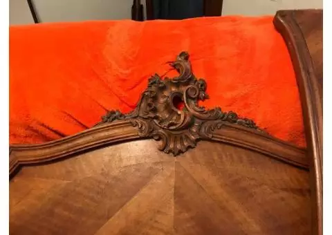 Antique carved wooden bed